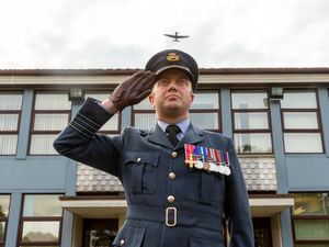Supporting image for story: Salute to heroes of Battle of Britain in RAF Cosford Spitfire flypast - with video