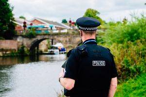 West Mercia Search & Rescue search the River Severn in Shrewsbury 