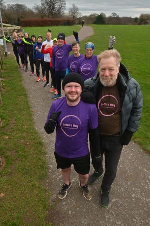Jamie Gordon was joined by Neil Hope and members of Shawbury Joggers, including Elaine Williams Josh Mellor, Dee Bryson, Kath Osborn, Pamela Hardy, Tina Doxey, Louise Simpson, Heather Pitchford, Gary Simpson and Tony Kinchley, for the run.
