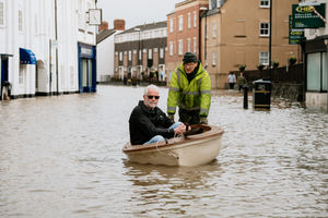 Flooding in Coleham, Shrewsbury