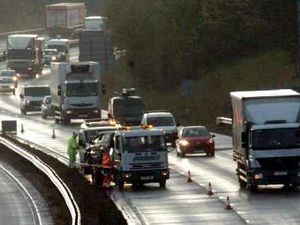 Supporting image for story: M54 crash causes rush-hour misery