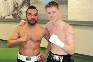 Tony Jones' celebrates his fifth victory - with his opponent Ibrar Riyaz!