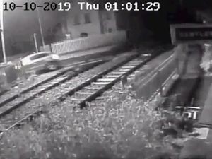 Supporting image for story: WATCH: 'Shocking' footage of driver causing £30k damage speeding through level crossing