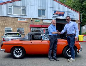Alan Goodwin handing over Aldon Automotive to Julian Crossley