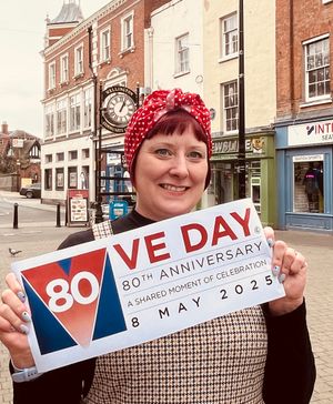 Pictured getting into the Blitz spirit is Adrienne Taylor, events and regeneration officer with Wellington Town Council.