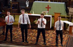 The 'Jersey Boys' perfoming.