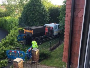 Supporting image for story: Runaway Telford lorry ploughs through fence after break-down winch snaps