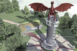 Supporting image for story: Welsh dragon sculpture man looking forward to project taking flight
