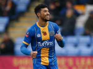 Supporting image for story: Shrewsbury Town v Macclesfield: Josh Laurent inks in a trip to Wembley