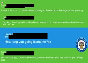 Messages revealed that Job has been monitoring news websites for any sign of his crimes