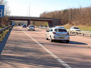 Supporting image for story: Delays after crash on M54 near Telford