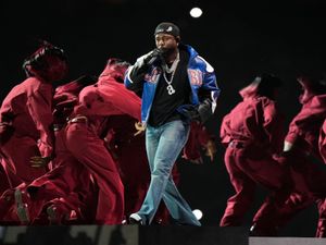 Supporting image for story: Kendrick Lamar takes stage for Super Bowl half-time show