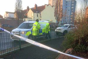 Police at the scene of the crash