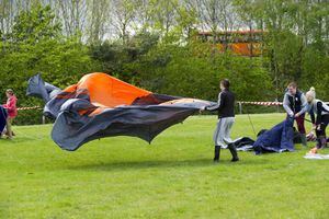 Campers battle with the weather