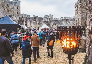 Visitors to Ludlow Medieval Fayre explore Ludlow Castle Photo: Ashleigh Cadet