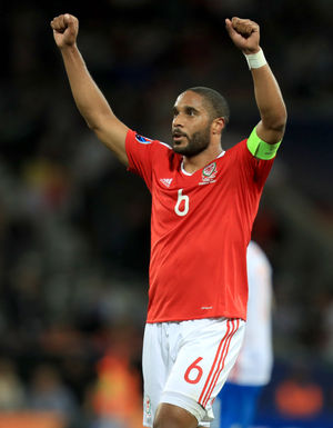 Williams on the pitch for Wales