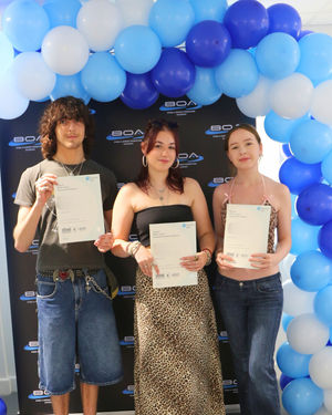 Students at BOA Stage and Screen Production Academy celebrate their A-Level results