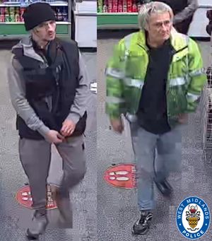 Police are looking to identify these two men after a car was stolen in Halesowen