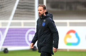             England manager Gareth Southgate during the training session at St George's Park