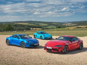 Supporting image for story: Triple Test: Toyota Supra v Porsche 718 Cayman T v Alpine A110