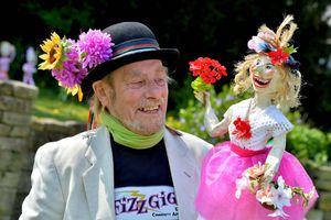 Tony Lewery of Fizzgigs with one of the cheerful sprites