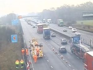 Supporting image for story: M6 delays due to emergency barrier repairs after lorry crash