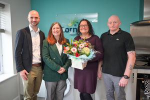 (Left-Right - Trevor Stunden, CEO & Founding Partner of Kettel Homes, Julia Buckley MP for Shrewsbury, Gemma Cornovii Developments Ltd Customer, Darren Cornovii Developments Customer)