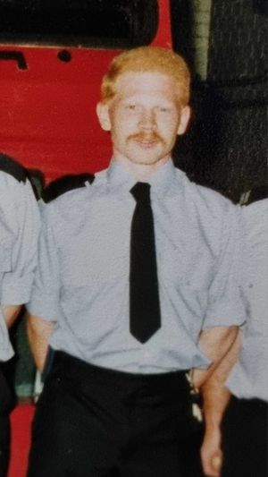 Steve Paige. Picture. Church Stretton Fire Station