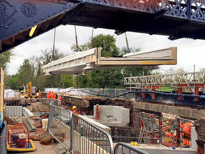 Supporting image for story: Work on track to replace historic Albrighton railway bridge