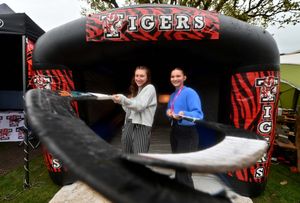 The Telford Tigers stand – Mary Harris and Alice Sereda