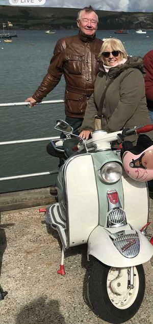 Lifelong mod Jim Walsh with wife Ros.