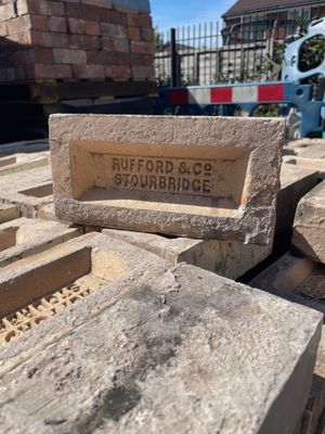 Reclaimed bricks from the site