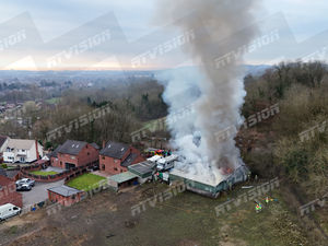 The fire could be seen across the area near Mons Hill. Photo: RT Vision