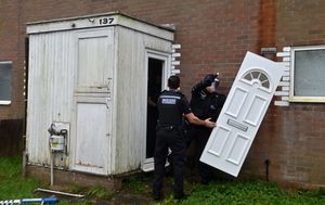 The front door came away easily, but access to the property would prove to not be so simple.