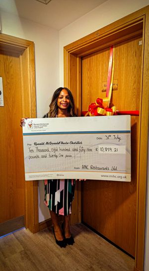 Franchisee Anne-Marie Clarke at the opening of the room in Ronald McDonald House Birmingham House 