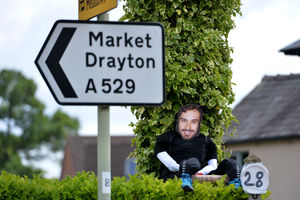 Hinstock is holding a scarecrow trail to keep kids entertained and raise money for good causes. The theme is 'lockdown heroes'. Pictured, Joe Wicks