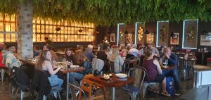 The layout makes the restaurant a comfortable place to sit and eat