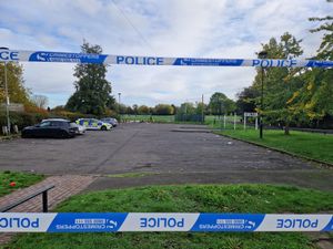 The police cordon near Phoenix Park in Blakenhall