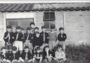 Albrighton Scouts, an outside den, 1956