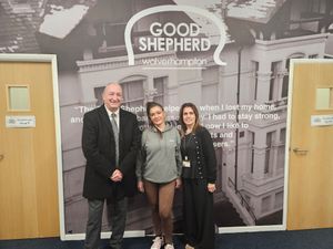 Lindsay (middle) has benefitted from the fund. She is pictured with Councillor Steve Evans and her caseworker Shaz