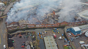 The devastation after the initial blaze