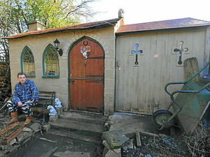 Supporting image for story: Garden shed built in the style of a church in Oldbury