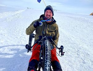 Supporting image for story: Two down, five to go as Shropshire paralysed adventurer conquers continents on marathon effort
