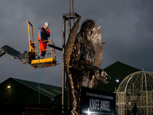 Supporting image for story: On the move: Knife Angel leaves Shropshire for Liverpool - with video and pictures