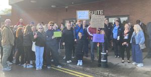 Theatre Campaigners Outside Cannock Civic Centre Ahead Of The September 4 Cannock Chase Council Cabinet Meeting. Photo by Staffordshire LDR Kerry Ashdown. Free for use by all LDRS partners