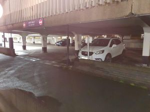 The Pemier Inn car park in Shrewsbury saw rising water levels on Wednesday