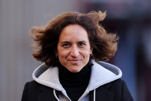 Natalia Arroyo, manager of Aston Villa, looks on prior to the Barclays Women's Super League match against Everton at Villa Park on Sunday (Photo by Morgan Harlow/Getty Images)
