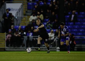 Anthony Scully of Shrewsbury Town against Bristol Rovers
