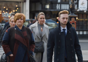 Owen Richards and his mother Suzy Evans, who lost her son, brother and father in the attack