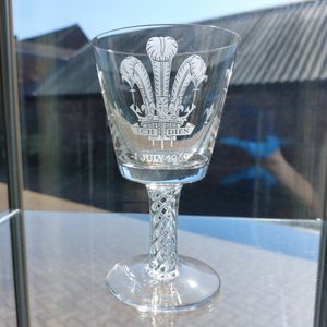 The goblets will be on display at the historic glass museum